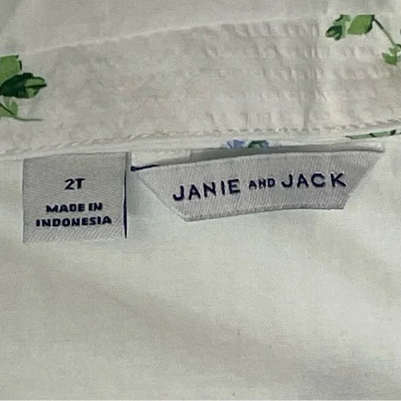 Janie And Jack The Posy Perfect Dress White Floral Seersucker Spring 2T - Picture 10 of 13